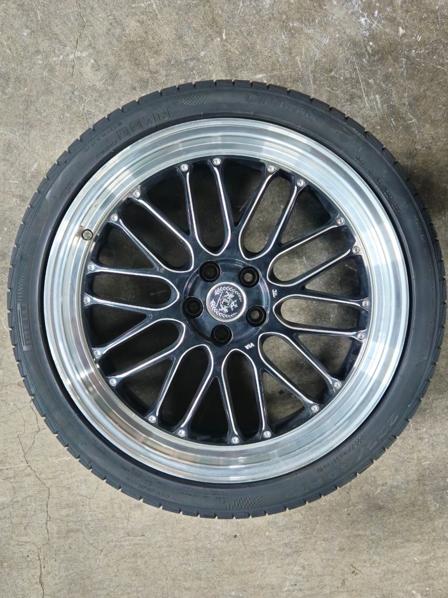 LHRMEISTER タイヤホイールセット ブルネッロ 225/40R19 7.5J 段リム 夏タイヤ 溝有 希少品 中古品 発送不可 直接渡し_1本目