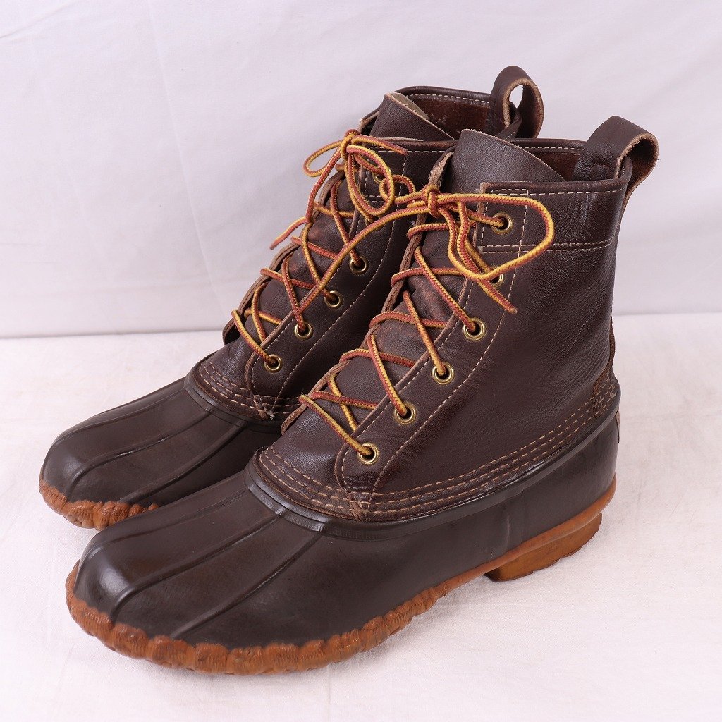 【SEAL限定商品】 LLビーン アメリカ製 ブラウン 6ホール USA製 位 26.0cm / 8 US ビーンブーツ 位 80's L.L.Bean bb951 中古 ブーツ メンズ ガムシュー 男性用