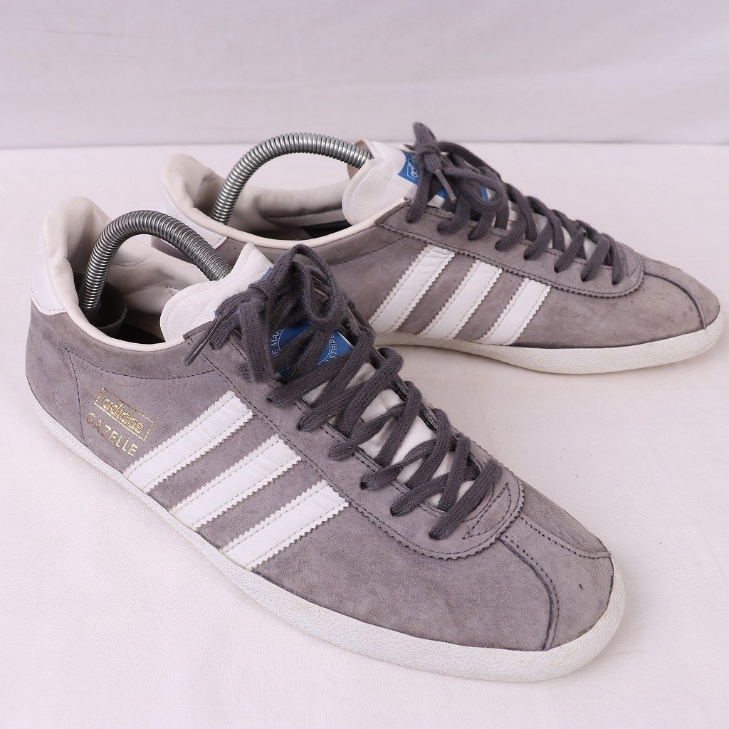 GAZELLE 27.0cm/adidas ガゼル ガッツレー アディダス スニーカー グレー 灰色 白 中古 古着 メンズ ad4653_画像6