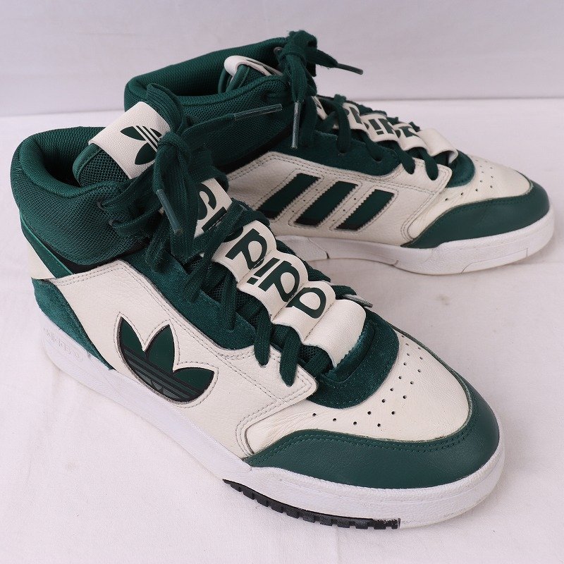 DROP STEP XL 27.0cm/adidas ドロップステップ XL アディダス スニーカー 白 ホワイト 緑 グリーン 中古 古着 メンズ ad4774_画像7