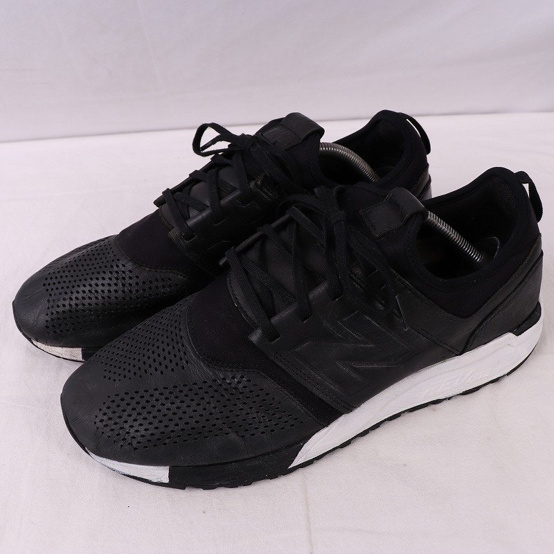 247 ニューバランス 28.0cm/new balance 黒 ブラック 白 中古 古着 スニーカー メンズ yy8769_画像1