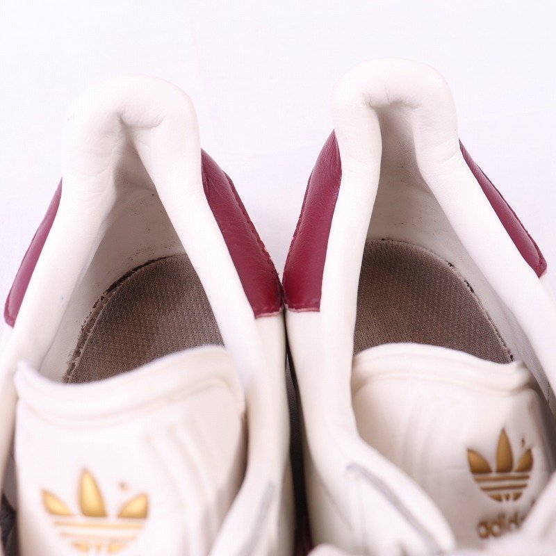 GAZELLE 'WHITE RED' 27.0cm/adidas ガゼル ガッツレー アディダス スニーカー オフホワイト バーガンディー 中古 古着 メンズ ad4804_画像7