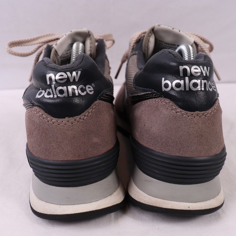 574 ニューバランス 26.5cm/new balance チャコールグレー 紺 中古 古着 スニーカー メンズ yy8845_画像2