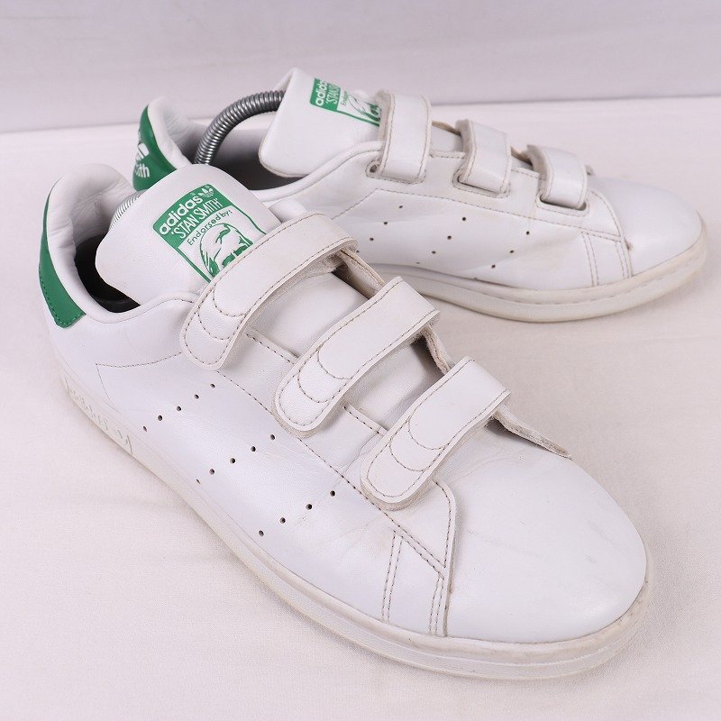 STAN SMITH PRIMEGREEN 27.0cm/adidas スタンスミス アディダス スニーカー ベルクロ 白 ホワイト 緑 中古 古着 メンズ ad4816_画像6