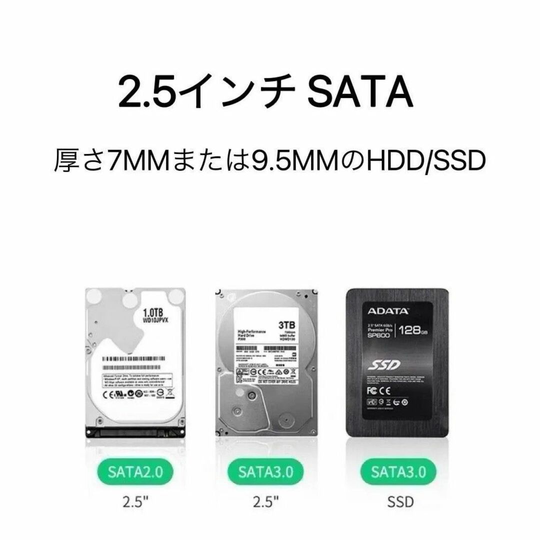 2.5インチ HDD SSD 外付けケース USB3.0 外付け ドライブケース