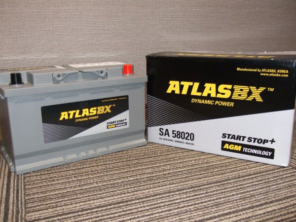 新品 バッテリー アトラス ATLAS SA 58020 80ah AGM (000 915 105CD 000 982 210828 90607555 719 BLA-80-L4 LN4 SB080AG 580-800 HT-80PN)_新品AGMバッテリー　到着後 即使用可能