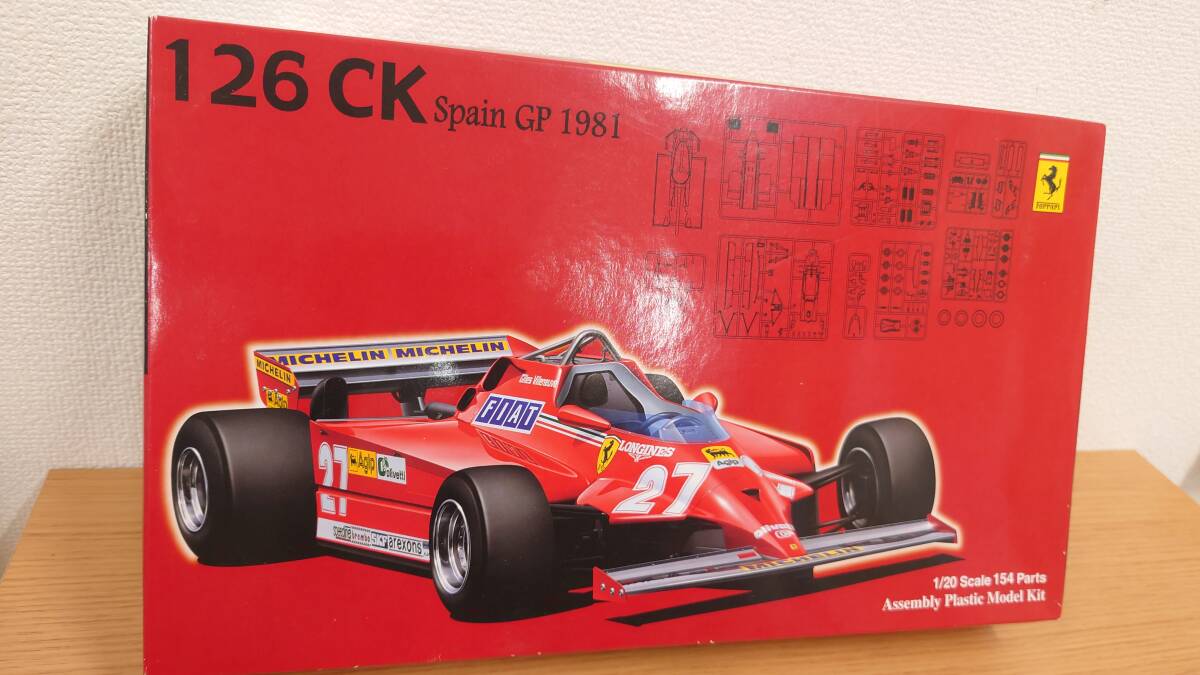 フジミ 1/20 フェラーリ 126CK 1981スペインGP グラGP-03　未組立品　※シール欠品