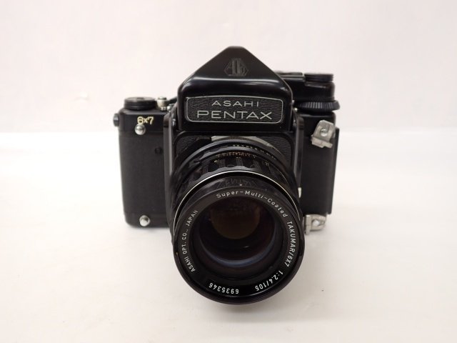 PENTAX ペンタックス 中判カメラ 6x7 TTL 前期型 ボディ + レンズ SMC TAKUMAR 6x7 105mm F2.4 □ 6D727-1_画像2