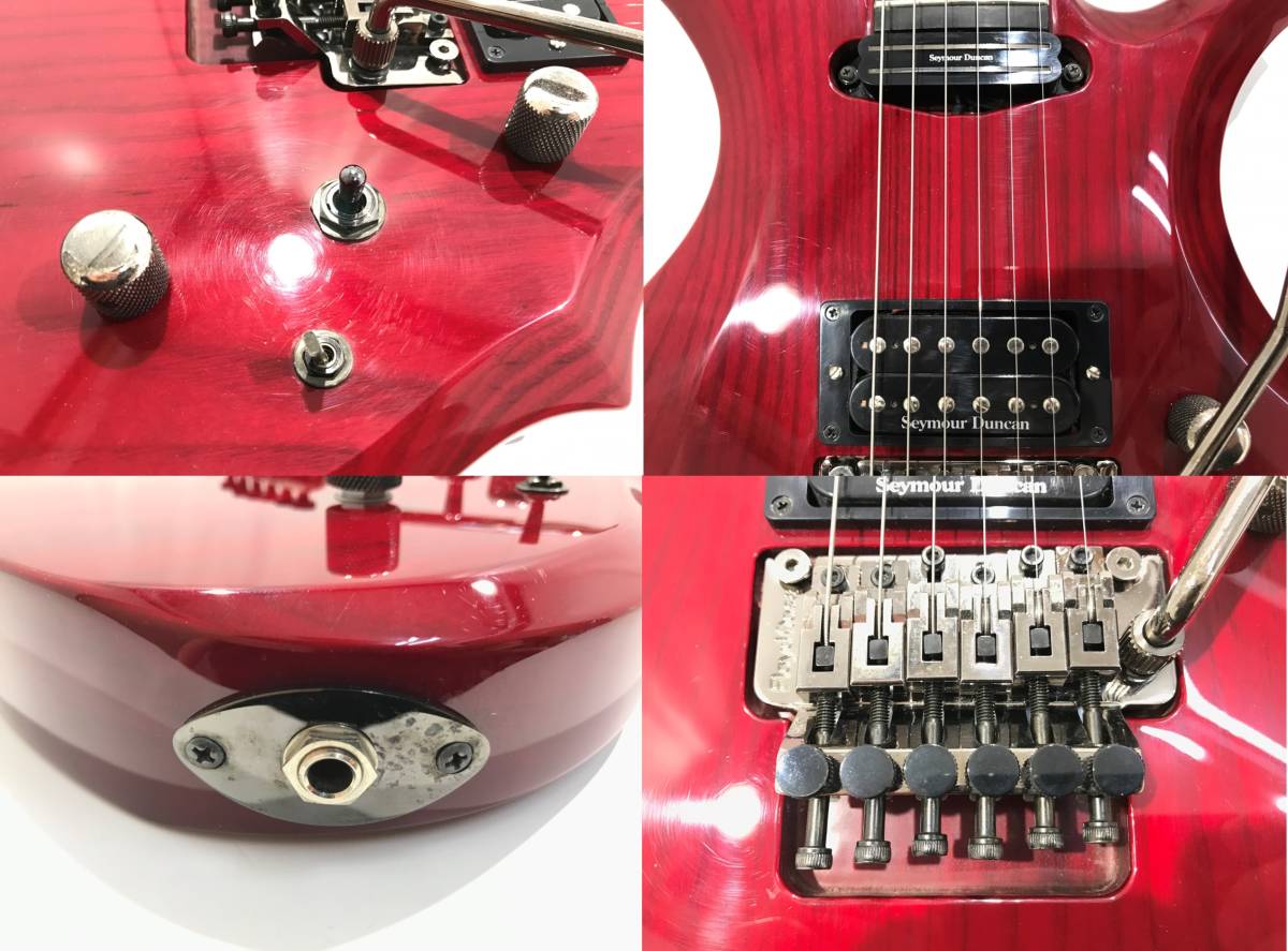 中古品 EDWARDS E-AN-137FR FOREST ANTELOPE See Thru Red ESP エドワーズ フォレスト アンテロープ シースルーレッド ESPギグバッグ付_画像2