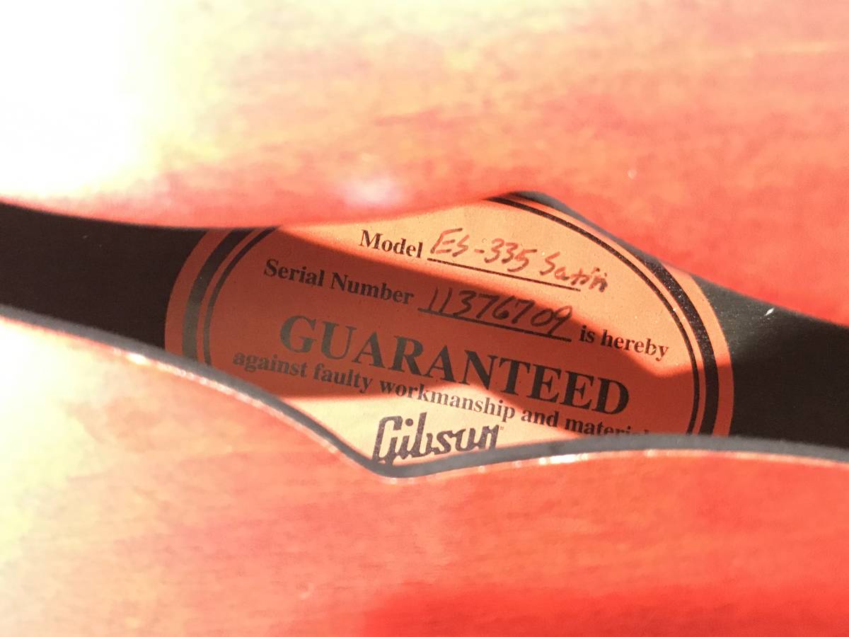 中古品 Gibson Memphis ES-335 Satin Faded Cherry ギブソン メンフィス サテン フェイデッドチェリー 2016年製 ハードケース付_画像3