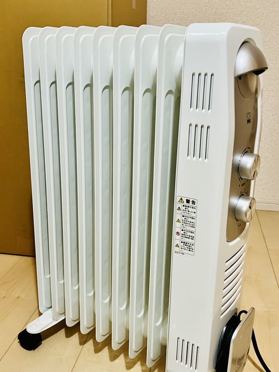 【ほぼ新品】保証書付き DBK オイルヒーター DRC1009 WS メーカー正規品 保証付 暖房器具 乾燥しない 空気汚れない ワンオーナー美品_画像8