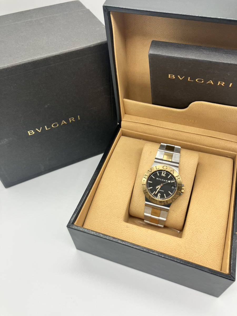 【IT159N2EVPUQ】BVLGARI 自動巻 ディアゴノスポーツ K18 コンビ 精度良好_画像1