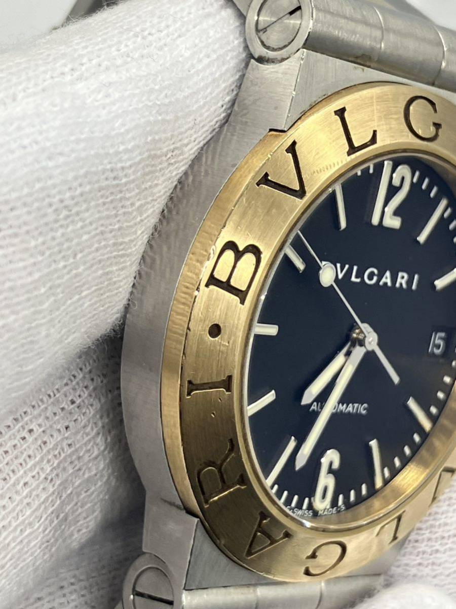 【IT159N2EVPUQ】BVLGARI 自動巻 ディアゴノスポーツ K18 コンビ 精度良好_画像6