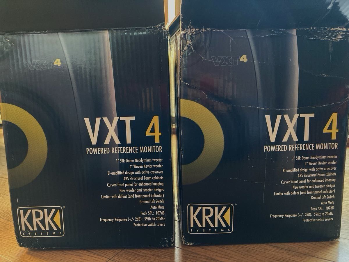 ☆新品/入手困難/送料込☆KRK VXT4 モニタースピーカー 黒 ペア二個セット