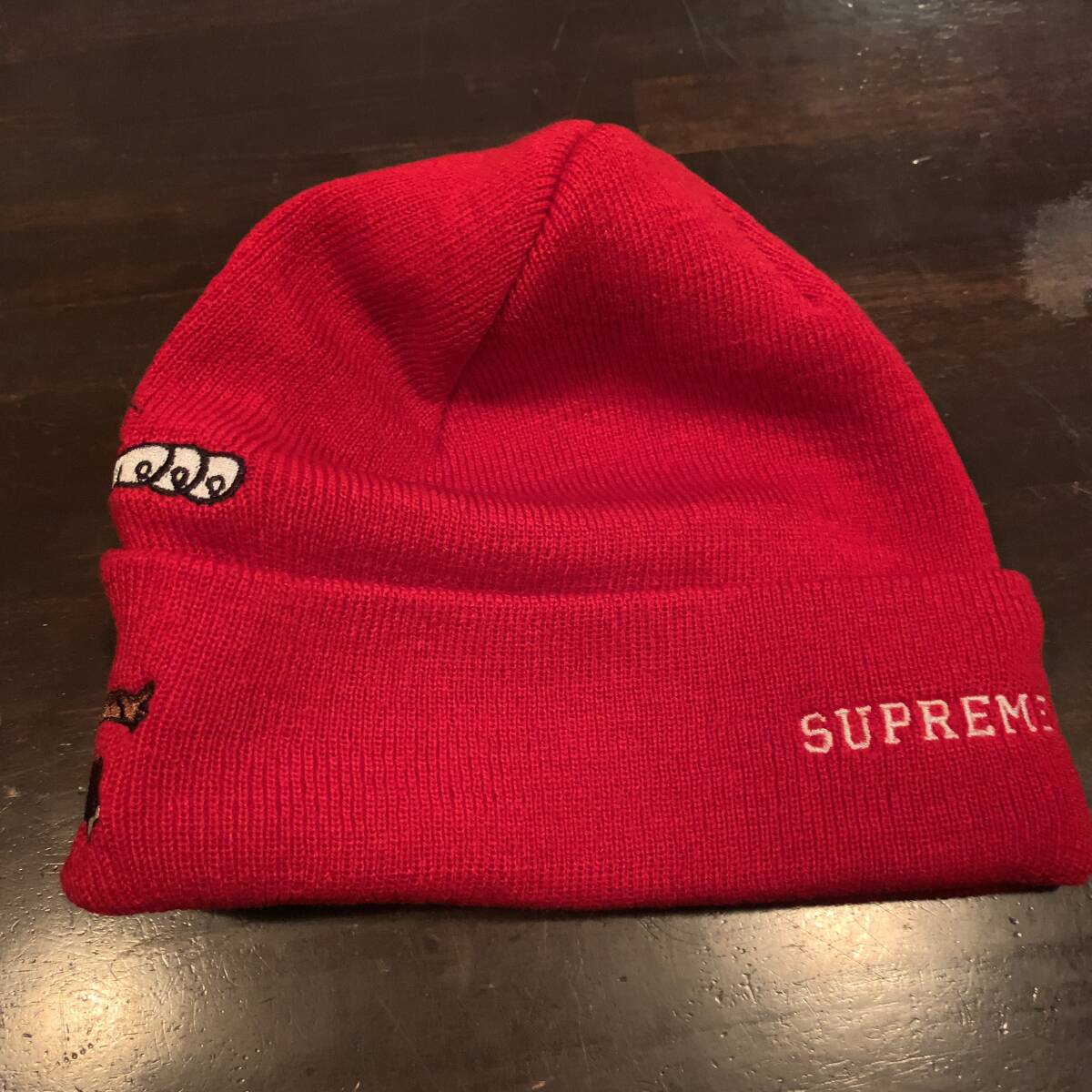 美品!レア Supreme 16SS Tom＆Jerry Beanie シュプリーム トムとジェリー ビーニー ニットキャップ 赤レッド 