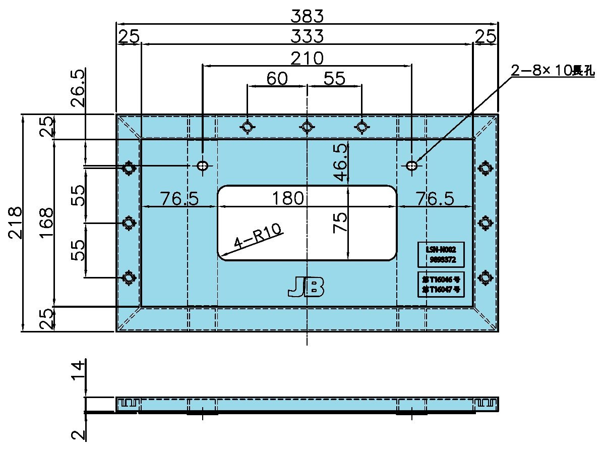 中型ナンバー枠　JB製　角型　ABS樹脂/クロームメッキ（LSN-N002）_画像3