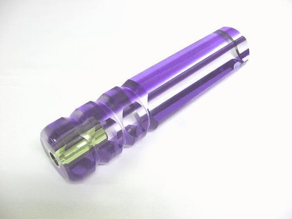 シフトノブ　板入六角　パープル（紫）　長さ210mm　12×1.25　トラック_画像1