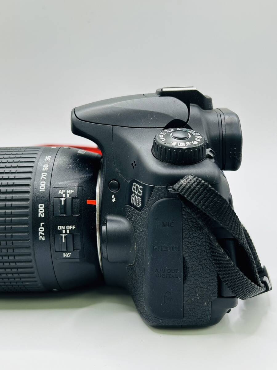 Canon キャノン EOS 60D デジタル一眼レフカメラ/タムロン TAMRON 18-270mm F3.5-6.3 Di II 8j-2-1_画像5