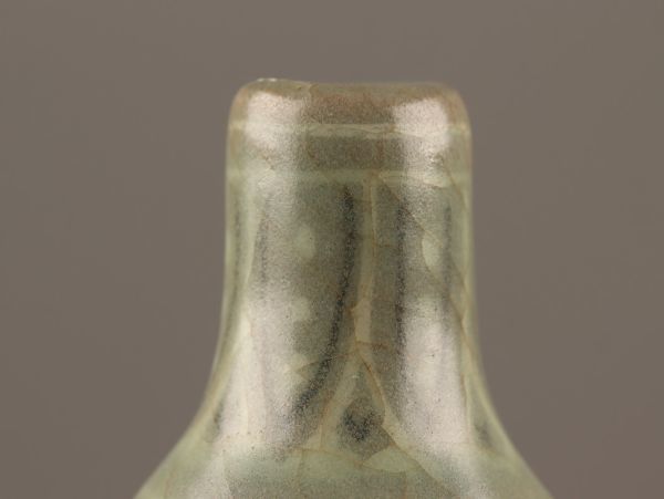 古美術 朝鮮古陶磁器 高麗青磁 白黒象嵌 瓢箪形 花瓶 時代物 極上品 初だし品 C4223_画像6