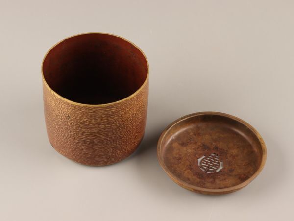 中国古玩 唐物 煎茶道具 銅製 建水 こぼし 時代物 極上品 初だし品 C4399_画像8