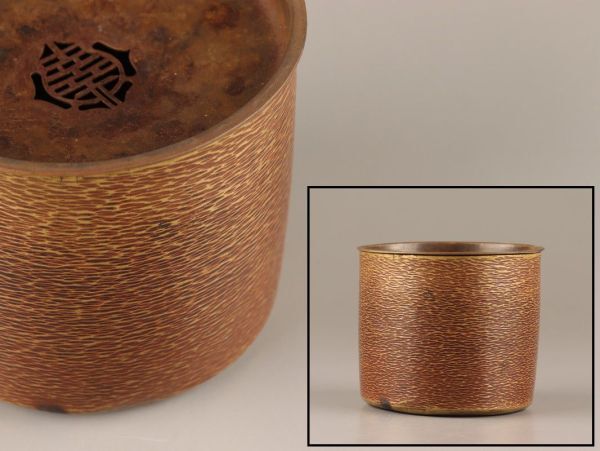 中国古玩 唐物 煎茶道具 銅製 建水 こぼし 時代物 極上品 初だし品 C4399_画像1