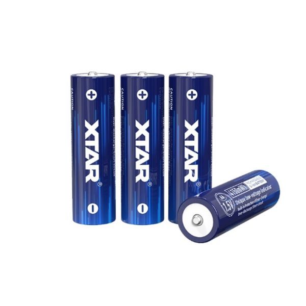 ●XTAR 1.5V充電池 4150mWhAA形 単3形 リチウム電池4本セットLED充電インジケータ付き専用バッテリーケース付リチャージアブルバッテリー●の画像1