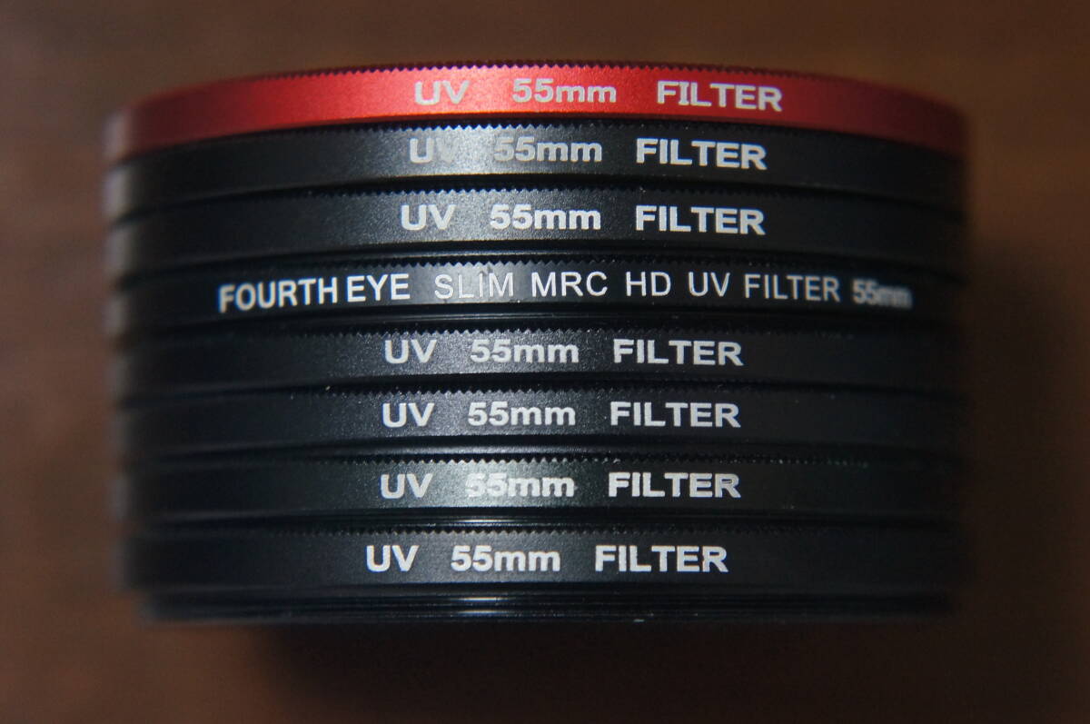 [55mm] FORTH EYE / ノーブランド 薄枠UVカットフィルター 280円/枚_画像1