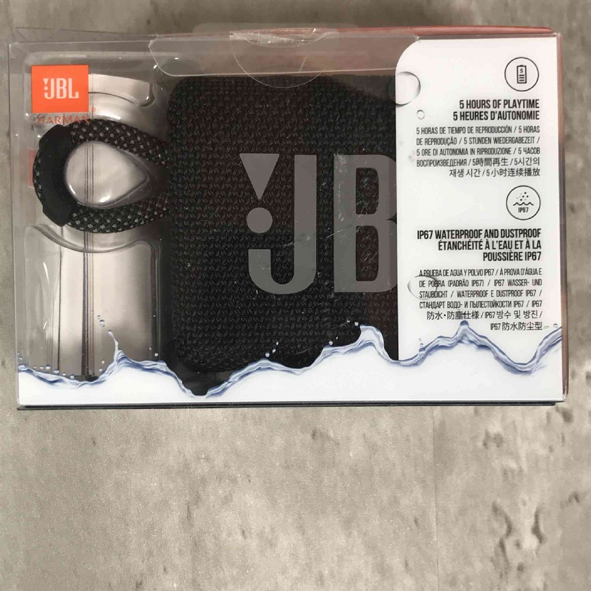 【超美品】JBL GO3 Bluetoothスピーカー USB /IP67防塵防水/パッシブラジエーター搭載/ポータブル/ブラック【送料無料】_画像2