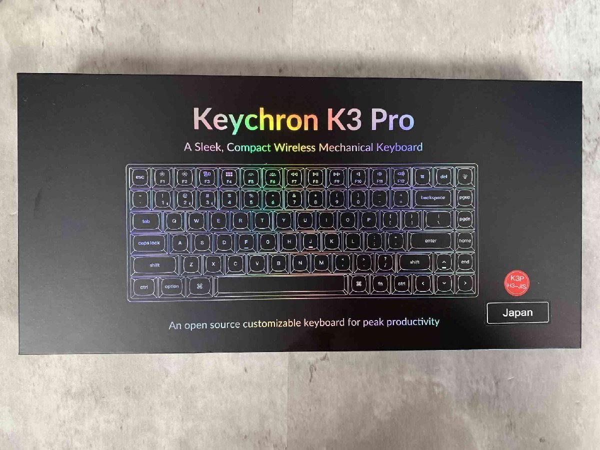 【超美品】Keychron キークロン /K3 Pro/K3P-H3-JIS/ワイヤレス・メカニカルキーボード/テンキーレス【送料無料】_画像2