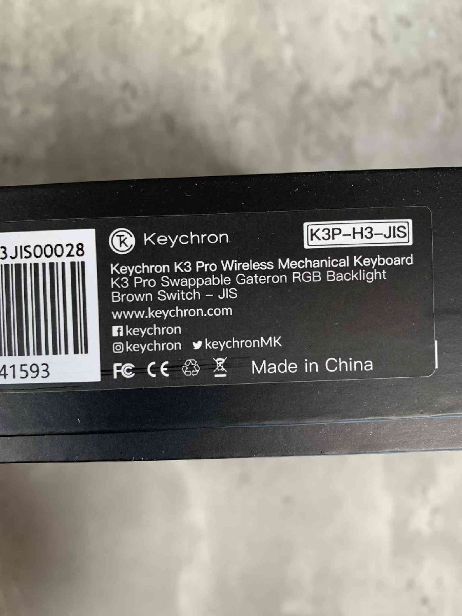 【超美品】Keychron キークロン /K3 Pro/K3P-H3-JIS/ワイヤレス・メカニカルキーボード/テンキーレス【送料無料】_画像9