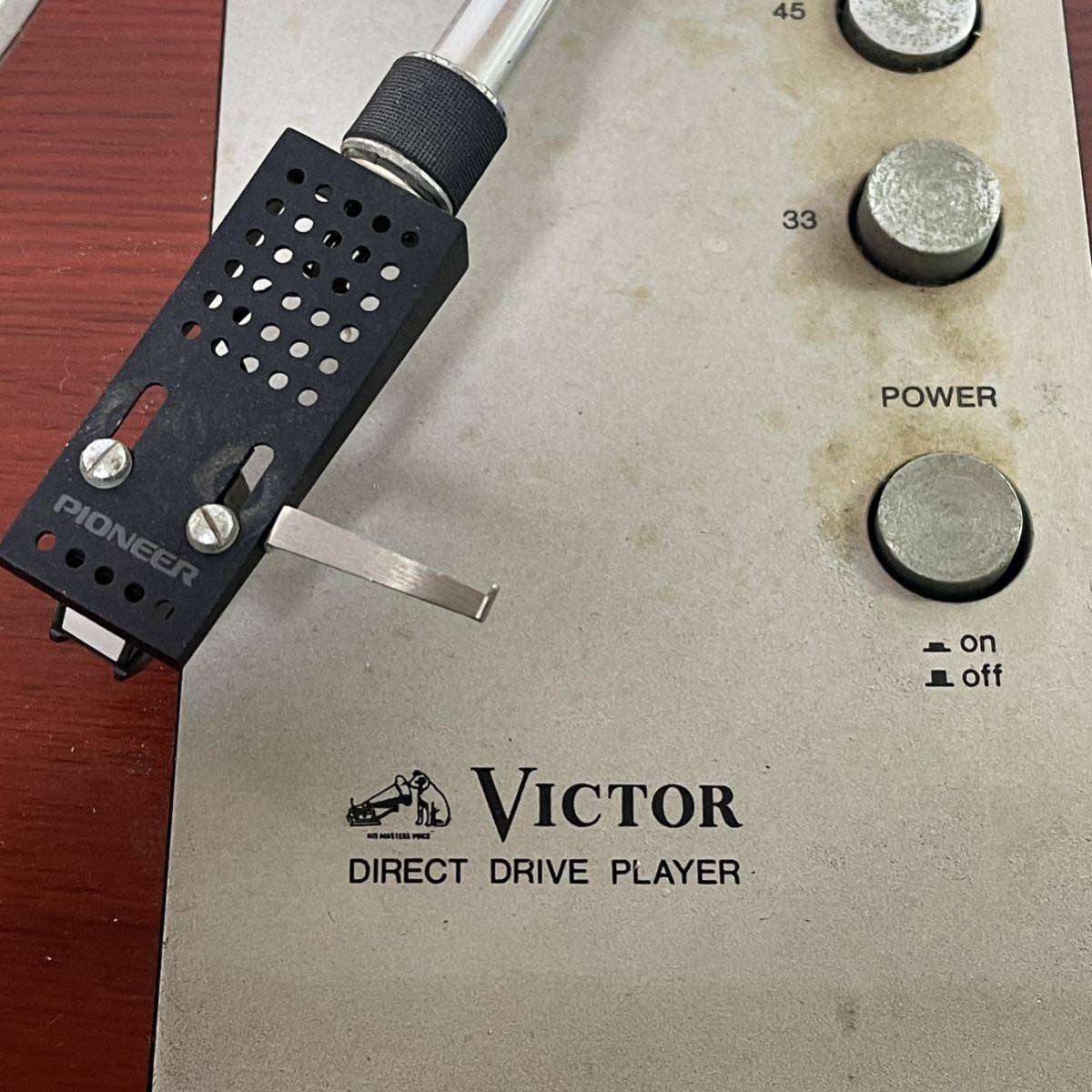 1円〜 Victor ビクター JL-B41 レコードプレーヤー ターンテーブル ターンテーブル回転◯ カートリッジ× 汚れあり ダストカバー×_画像3