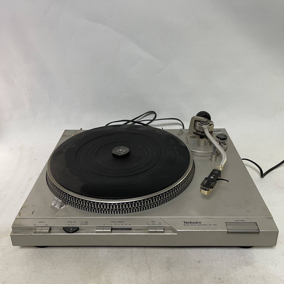 1円〜 動作確認済 Technics テクニクス SL-D3U レコードプレーヤー ターンテーブル 回転◯ カートリッジ◯ 再生◯ 現状品_画像2