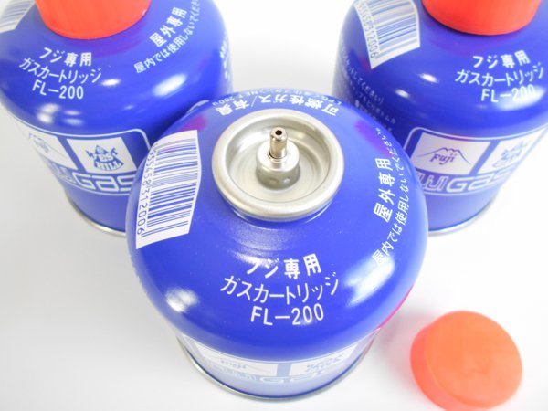 未使用品★ 冨士灯器　FUJI-TOKI ガスカートリッジ　FL-200 3個　フジ灯器　富士灯器