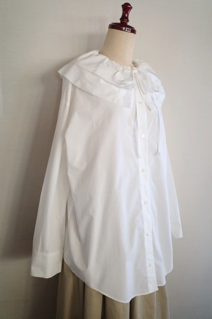 KBFke- Be ef оборка цвет блуза рубашка туника длинный рукав размер one/ URBAN RESEARCH Urban Research 