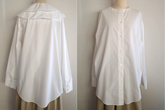 KBFke- Be ef оборка цвет блуза рубашка туника длинный рукав размер one/ URBAN RESEARCH Urban Research 