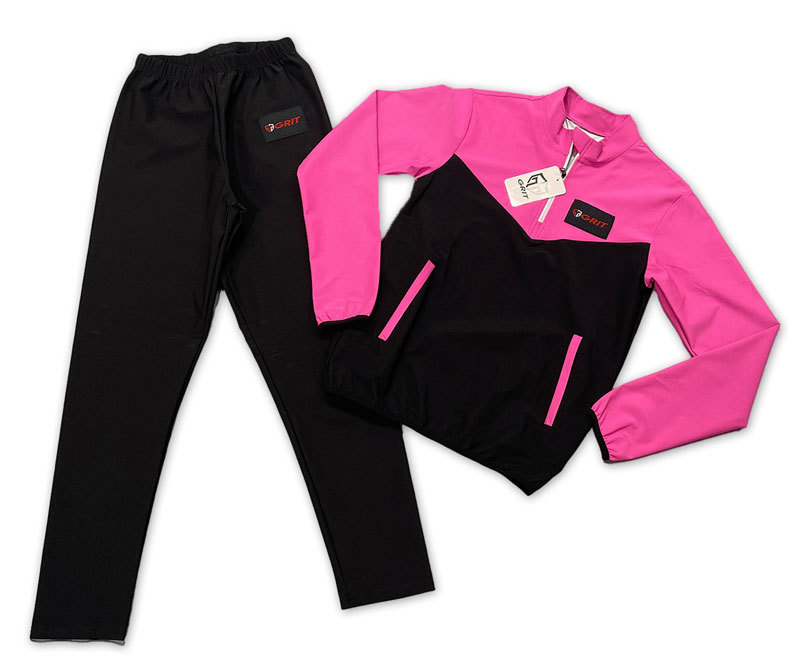 GRIT ULTRA STRETCH SAUNA SUIT BK/PNK for women 女性用 サウナスーツ 上下セット