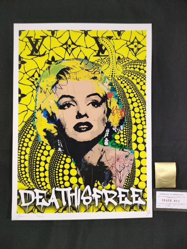 世界限定100枚 DEATH NYC アートポスター 13 草間彌生 かぼちゃ アンディウォーホル マリリン Marilyn バンクシー Banksy_画像2