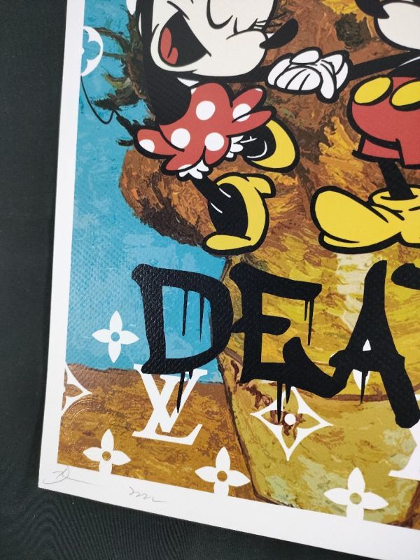 世界限定100枚 DEATH NYC アートポスター 18 Gogh ゴッホ ひまわり Disney ディズニー Mickey Mouse ミッキー ミニー LV_画像3