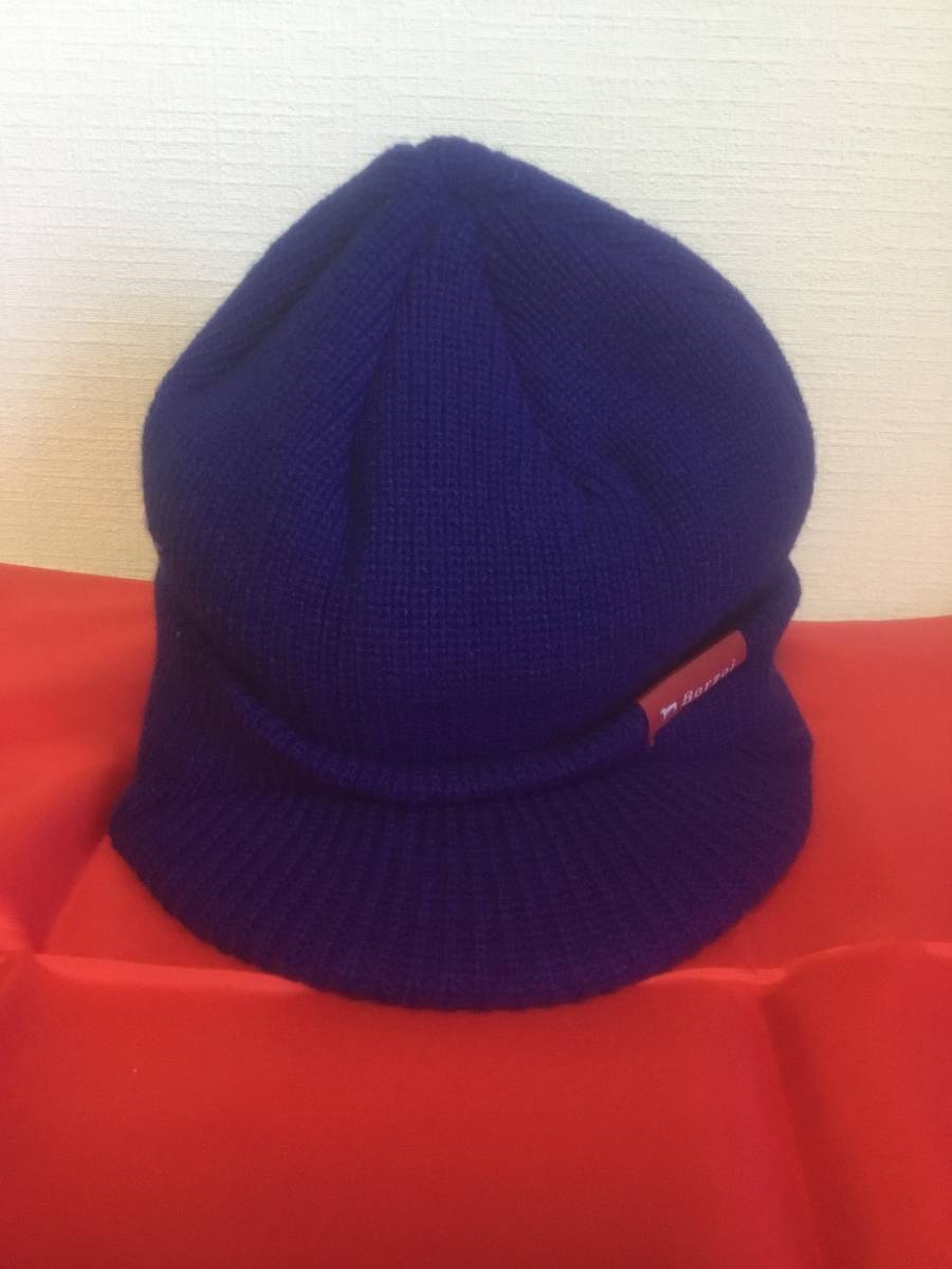 ◆kasco キャスコ　ツバ付ニット帽(BZKC1930W)　ブルー　タグ付未使用品_画像4