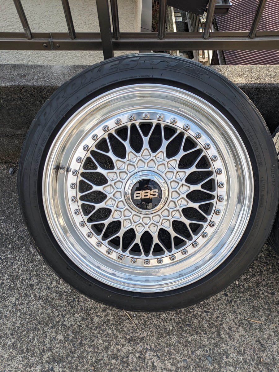 BBS RS263, 17×9J+35 4本, 114.3 5H, ハブ径67mm(加工), タイヤ225/45R17,センターキャップレンチ付き_画像5