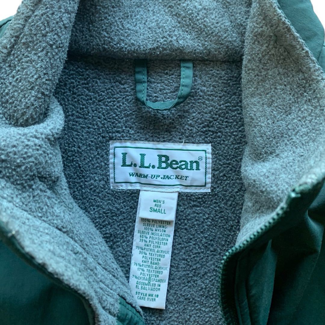 231001BRB209● 1990'S L.L.Bean Warm Up Jacket (S) ビンテージ vintage エルエルビーン ウォームアップジャケット ナイロンジャケット_画像3