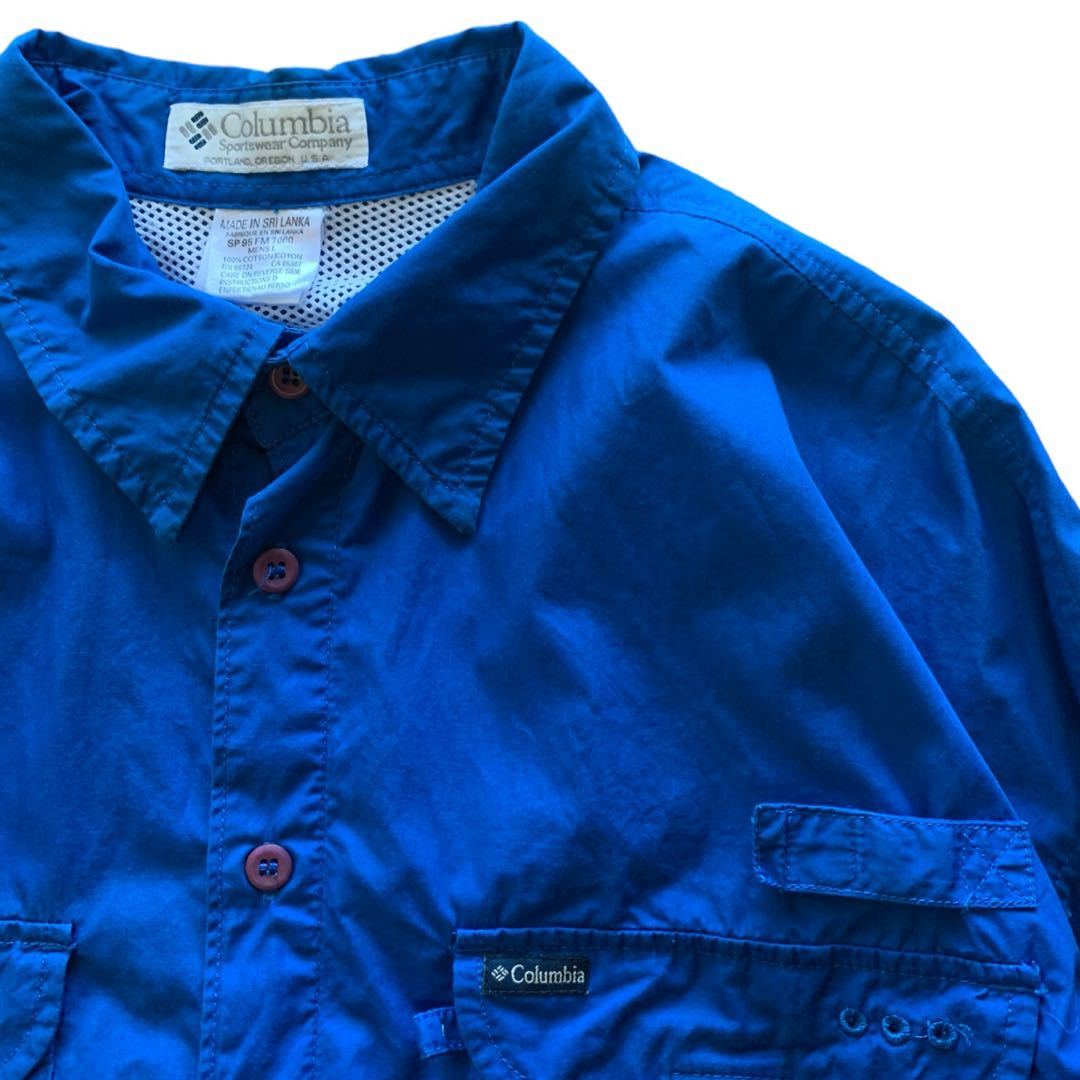 231001BRB89● 1990'S Columbia (L) PFG LS SHIRT ビンテージ vintage コロンビア 長袖シャツ ヴィンテージ フィッシングシャツ コットン _画像4