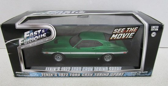 ■ GREENLiGHT グリーンライト 1/43 ワイルド・スピード MAX： FENIX'S 1972 FORD GRAN TORINO SPORT フォード グラン トリノ_画像1