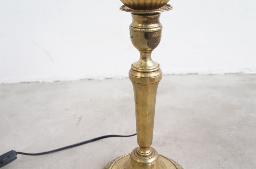 フランスアンティーク 真鍮製 燭台テーブルランプ/オープンサイン/キャンドルホルダー/リメイク/蝋燭/スクールハウス/antique/OPEN_画像6