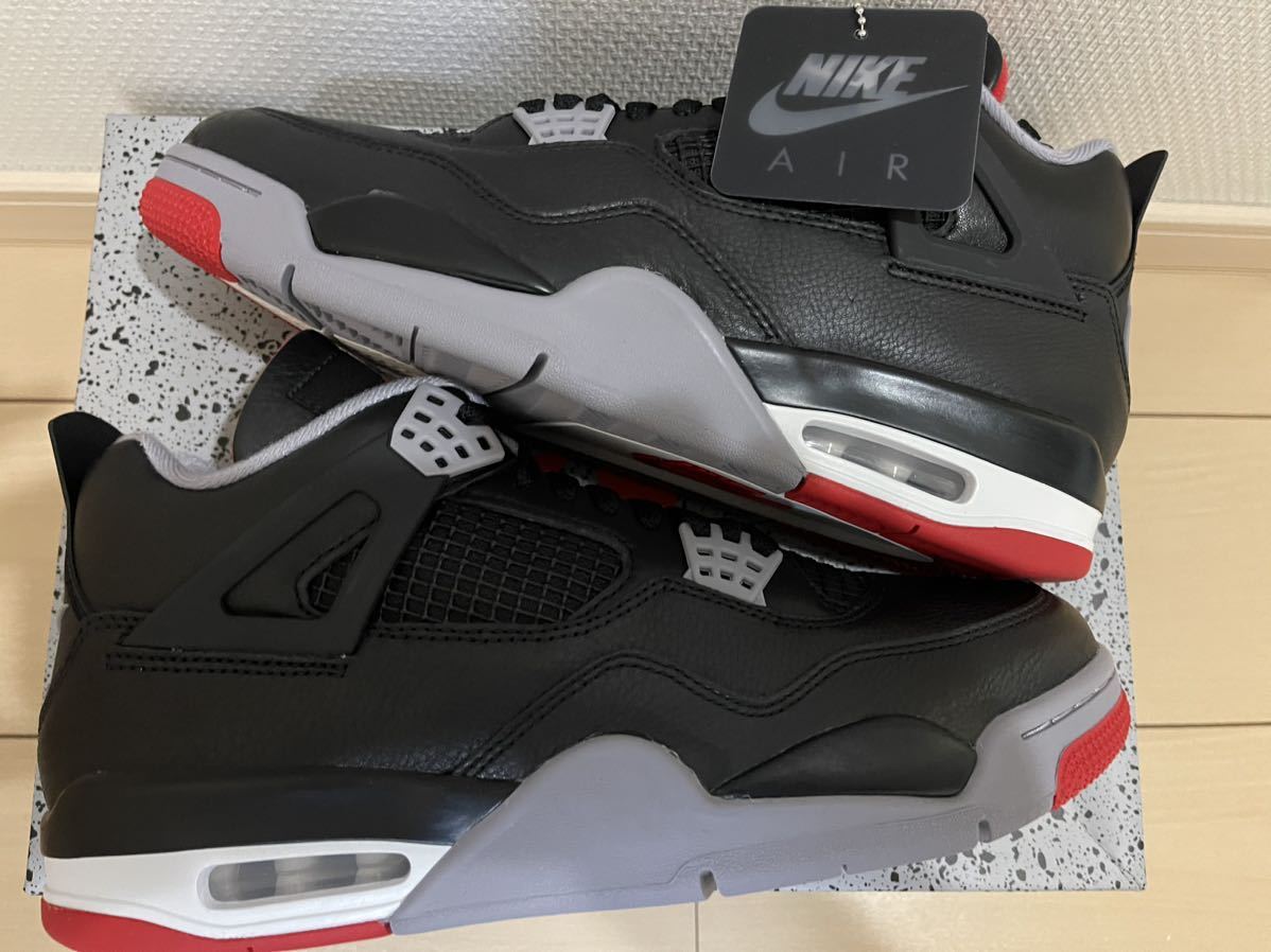 【新品/送料無料/28.5cm】SNKRS Nike Air Jordan 4 Retro Bred Reimaginedナイキ エアジョーダン4 レトロ ブレッド リイマジンド_画像2