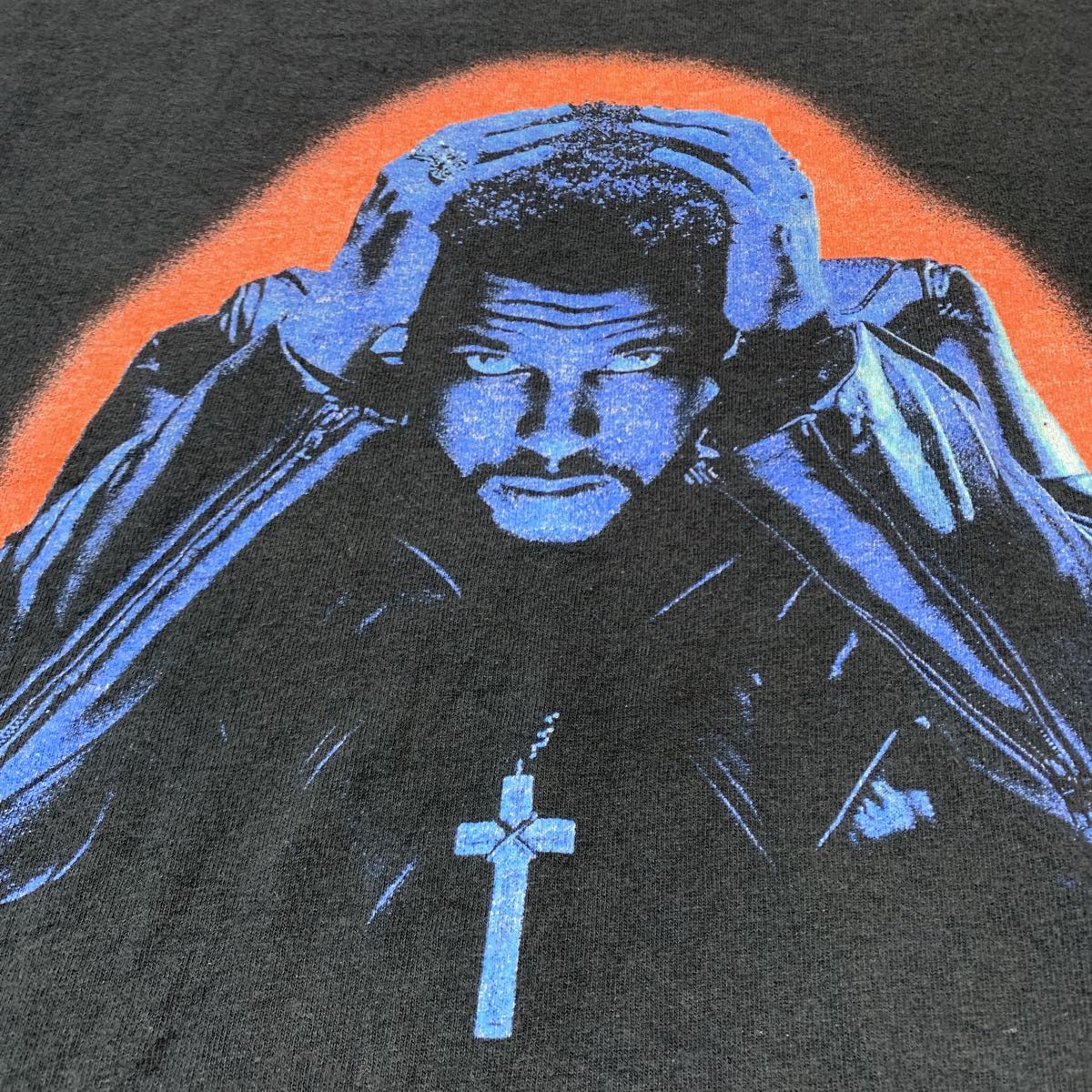 【希少】THE WEEKND★ザ・ウィークエンド☆STARBOY★全面プリント☆バンドTシャツ★ロンT★☆L★古着★ラップTシャツ