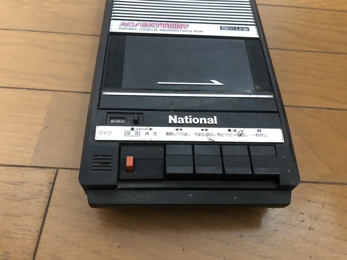 動作未確認！National ナショナル　MODEL NO.RQ-2104 昭和レトロ　カセットテープレコーダー_画像2