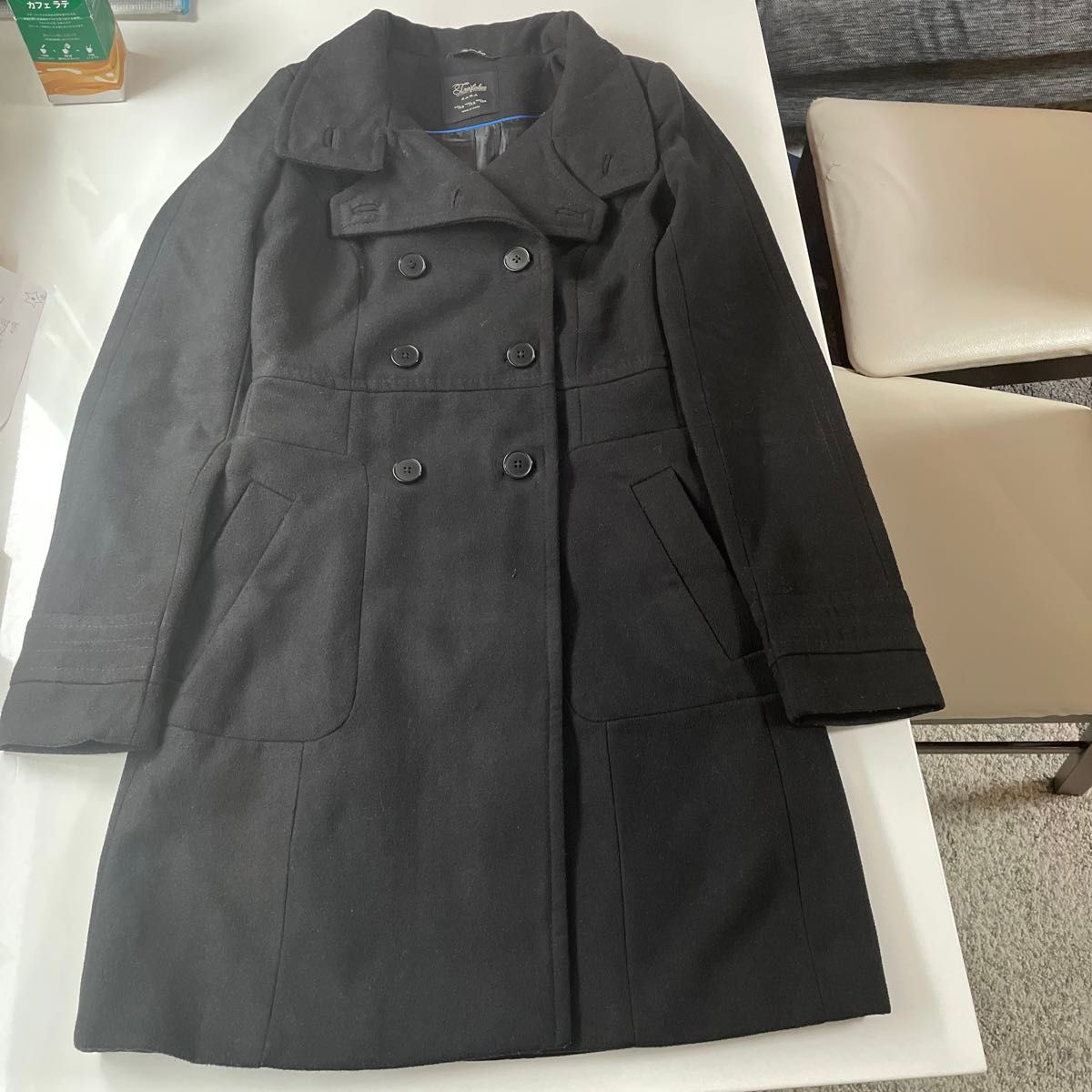 新中古品　ZARA レディースファッション　おしゃれ　ロングコート　1点　ブラック　XSサイズ　