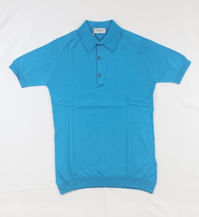 新品 John Smedley　ジョンスメドレー 最高級シーアイランドコットン Sサイズ ポロシャツ　SKIPPER BLUE