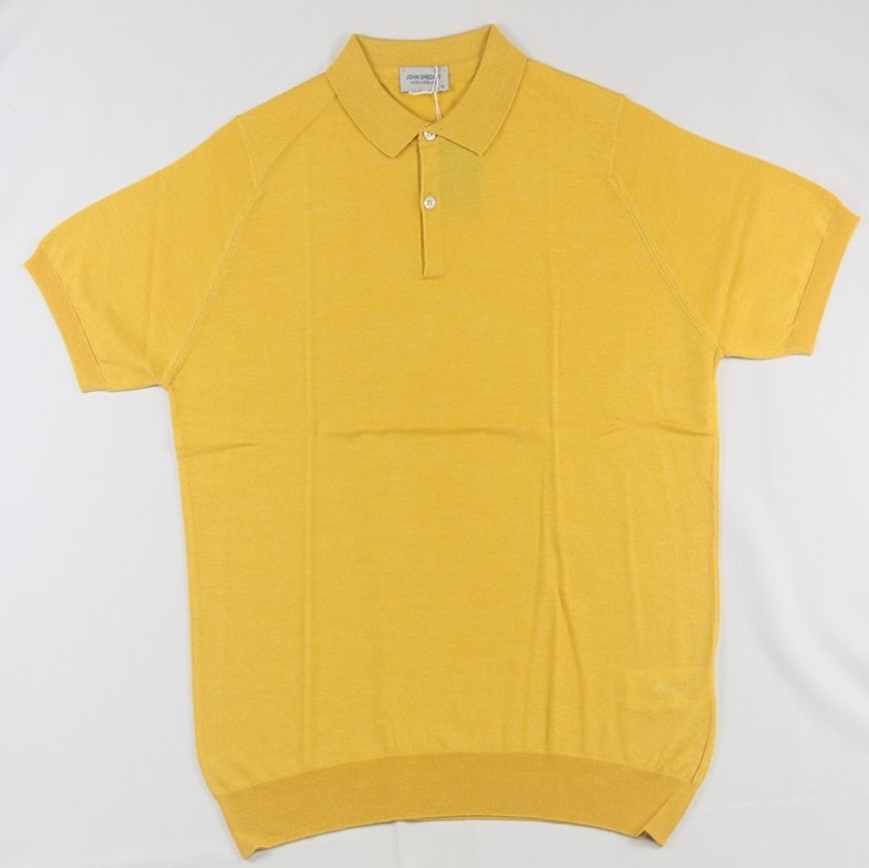 新品 John Smedley　ジョンスメドレー 最高級シーアイランドコットン・メリノウール　 XLサイズ ポロシャツ WINTER SUN_画像1